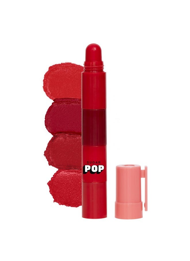 SUGAR POP 4 in 1 Lip Twist | Multi-use Stackable Lipsticks for Women | Enriched with Castor Oil | Satin Matte Hydrating Formula | 6.4gm - 02 Rouge Delight - pzsku/ZFD28E741386278811725Z/45/_/1738306329/709b4bca-b1cd-4b72-b2ef-9802e5aa7644