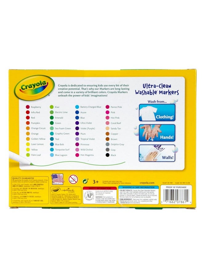 Crayola Ultra Clean Fine Line Washable Markers (40ct), Colored Markers for Kids, Fine Tip, Coloring Book Art Supplies, Gifts for Kids, 3+ - Image 2