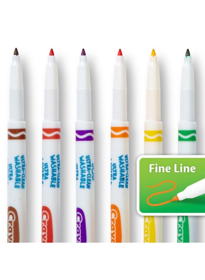 Crayola Ultra Clean Fine Line Washable Markers (40ct), Colored Markers for Kids, Fine Tip, Coloring Book Art Supplies, Gifts for Kids, 3+ - Image 5