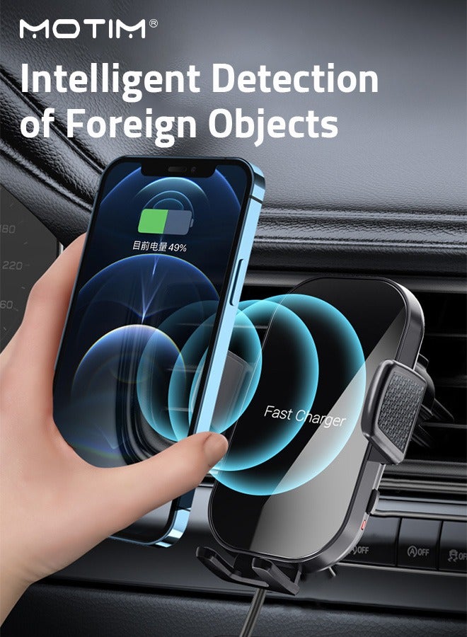 Motim 2 In 1 Car Mount For Dashboard/Windshield/Air Vent, Support 15W Fast Charge Car Phone Holder, Car Mobile Holder with Strong Suction Cup, Compatible with Most of Phones - Image 5
