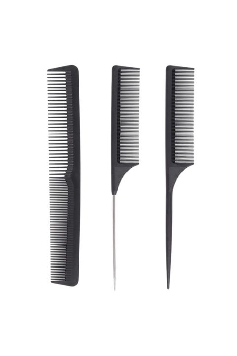 3 Piece Heat Resistant Anti-Static Hair Comb Set, Edge Control Hair Comb, Rat Tail Comb for Barbers, Men, Women, and Kids