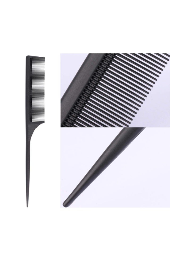 مجموعة أمشاط شعر مقاومة للحرارة ومضادة للكهرباء الساكنة من 3 قطع، مشط شعر للتحكم في الحواف، مشط ذيل فأر للحلاقين والرجال والنساء والأطفال - Image 3