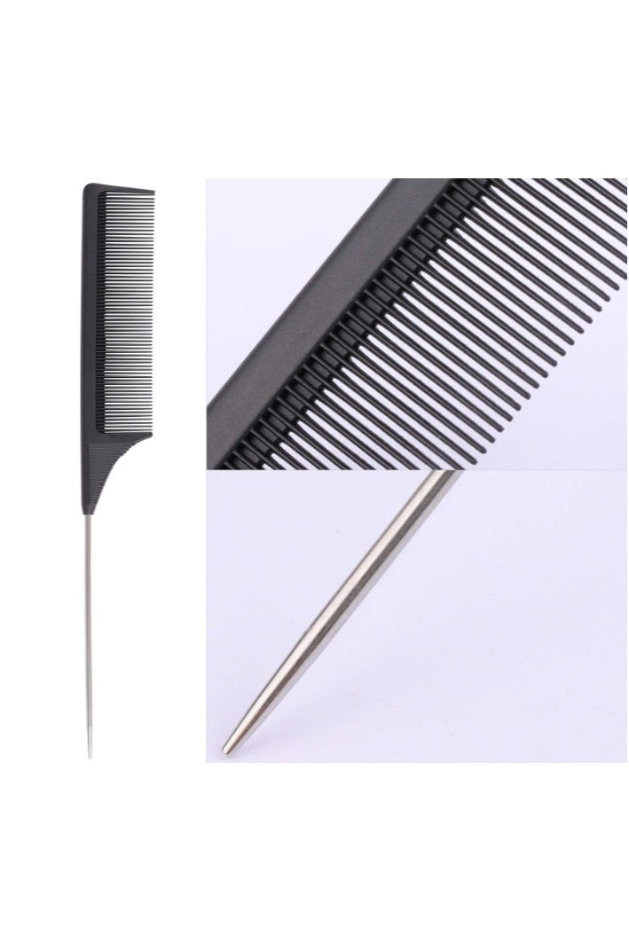 مجموعة أمشاط شعر مقاومة للحرارة ومضادة للكهرباء الساكنة من 3 قطع، مشط شعر للتحكم في الحواف، مشط ذيل فأر للحلاقين والرجال والنساء والأطفال - Image 4