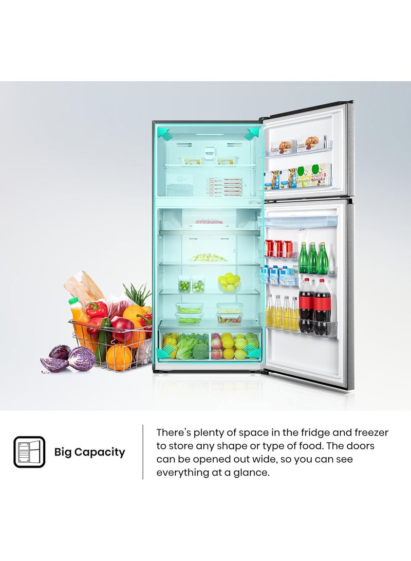Hisense RT3N729NBI - Two Door Top 729L Freezer Fridge, Easy Approach Drawers, Total No Frost, 1 Year Full & 5 Years Compressor Manufacturer Warranty RT3N729NBI silver - Image 3