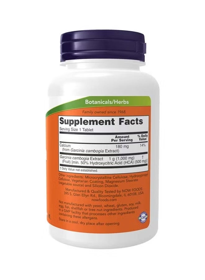 NOW Garcinia 1000mg Tablets 120s | Supports Weight Management | Herbal Supplement - Image 2