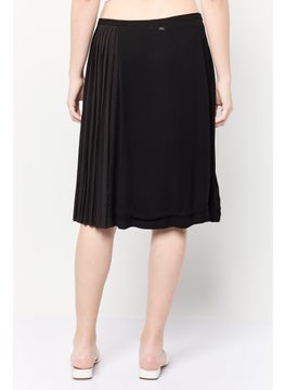 Harmont & Blaine Women Sequined Wrap Skirt, Black  - Image 3