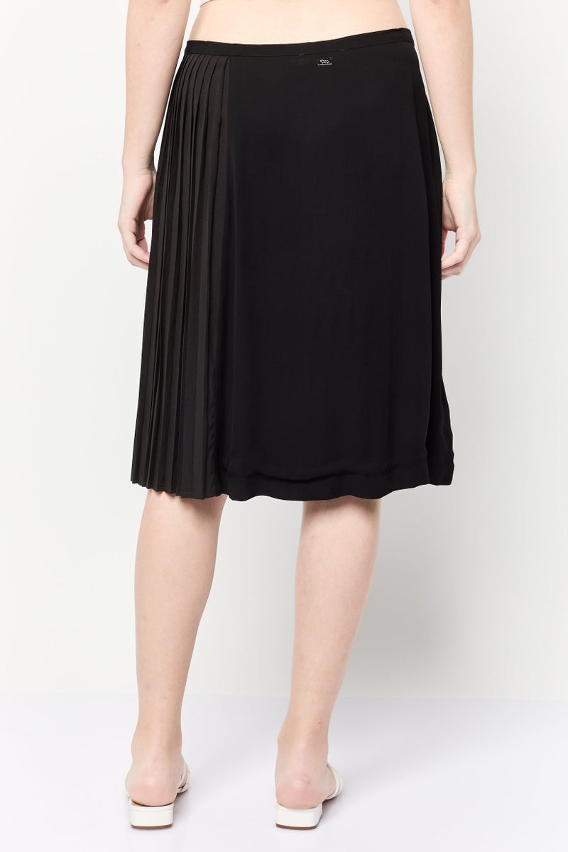 Harmont & Blaine Women Sequined Wrap Skirt, Black - Image 3