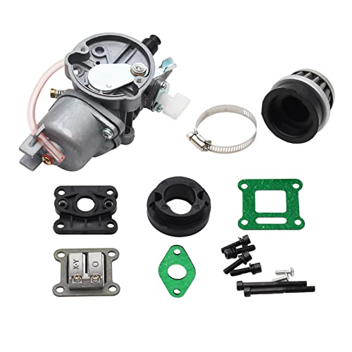 YD-PS001 13mm Carby Carburetor Carb w/Intake Reed Gasket Stack Screw Air Filter Kit For 2 Stroke 43cc 47cc 49cc Mini Kids Pit Pocket Quad Dirt Bike ATV - Image 1