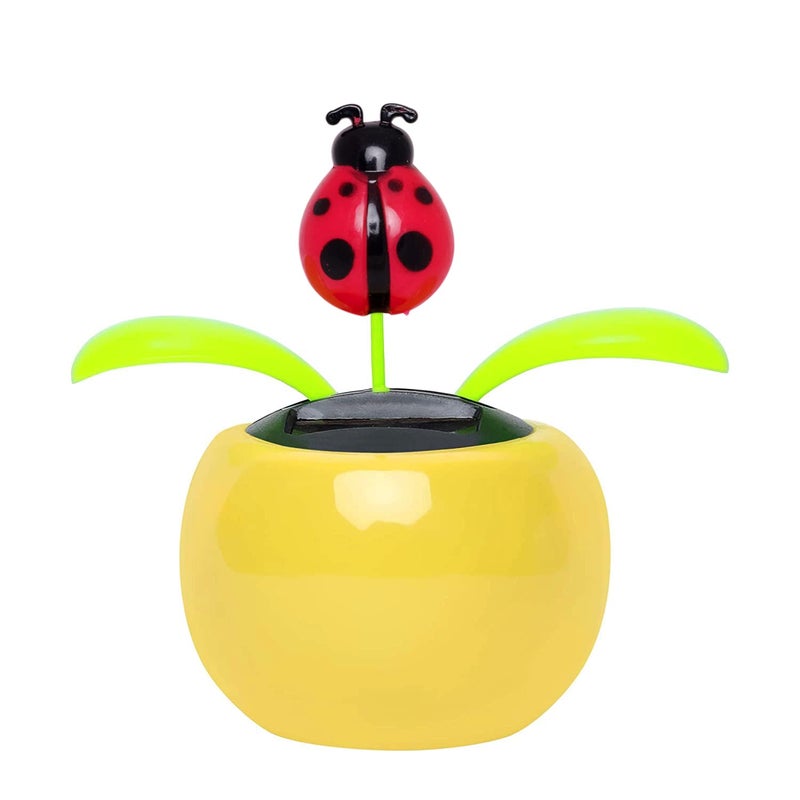 VOILA Solar Dancing Flower Flip Flap Toys for Car Decoration Yellow - Image 2