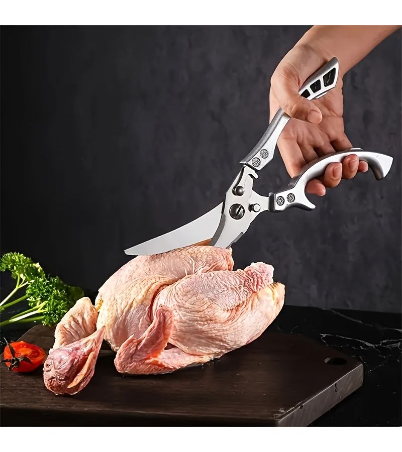 Stainless Steel Heavy Duty Poultry Shears Sharp Kitchen Scissors For Cutting Chicken Duck Goose And Fish Bones Effort Saving Multi Functional - Image 2