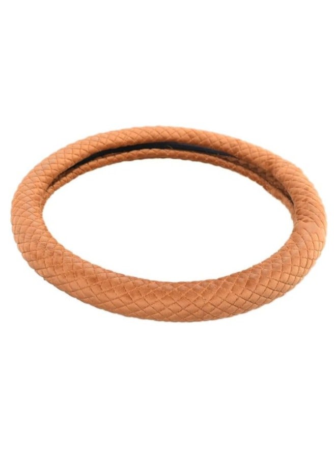 غطاء طارة دركسيون قطيفة - لون هافان - Image 1