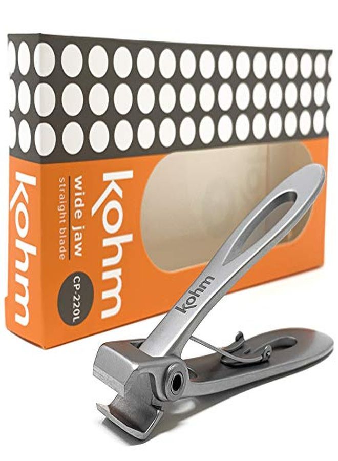 Kohm Nail Clippers For Thick Nails - Heavy Duty, Wide Mouth Professional Fingernail And Toenail Clippers For Men, Women & Seniors, Silver - Image 1
