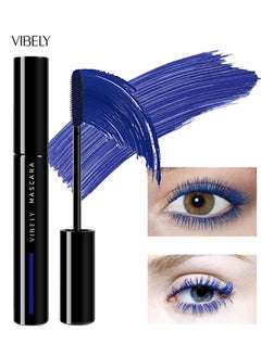 Lake Blue Mascara Eye Makeup Colored Mascara Waterproof Fast Dry Eyelashes Volumizing Lengthening Eye Lashes No Smudging - No Clumping