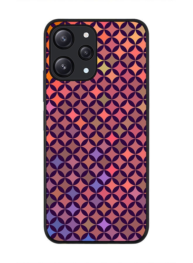 Stylizedd Rugged Black edge case for Xiaomi Redmi 12 4G, Slim fit Soft Case Flexible Rubber Edges Anti Drop TPU Gel Thin Cover -  Wall Of Diamonds - Image 1