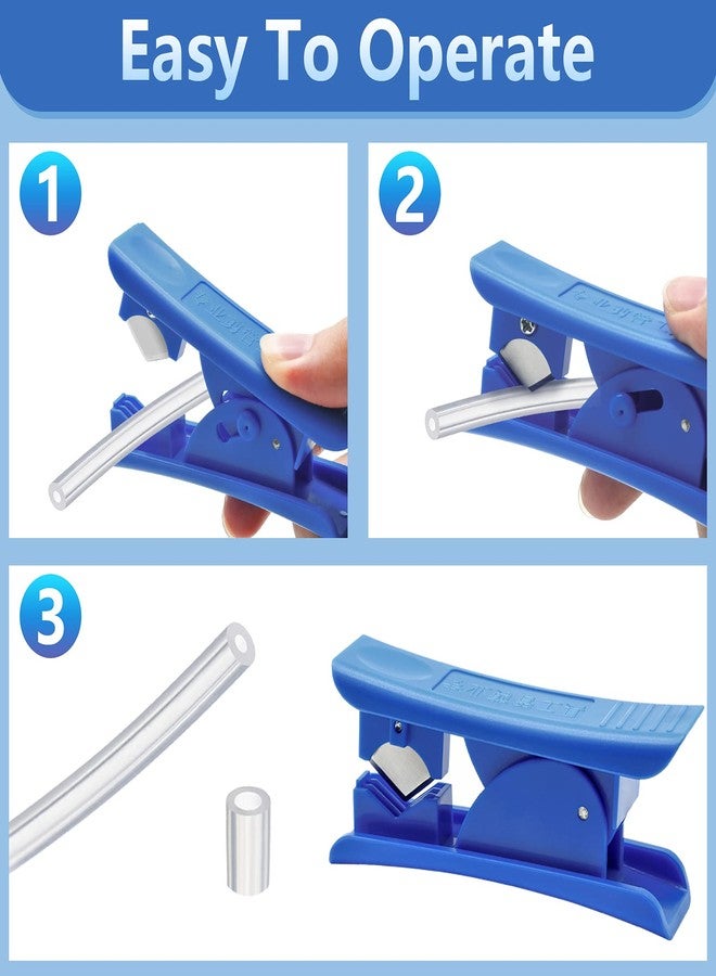 Rierdge 3 Pcs PTFE Tubing Cutter, RO Tubing Cutter Cut up to 3/8 Inch OD Tube Accurate Tubing Cutting Tool for Nylon Plastic PVC PU Plastic Hose Pipe Tube (Blue) - Image 5