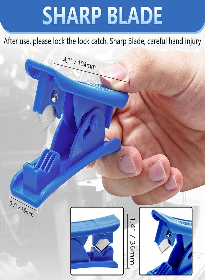 Rierdge 3 Pcs PTFE Tubing Cutter, RO Tubing Cutter Cut up to 3/8 Inch OD Tube Accurate Tubing Cutting Tool for Nylon Plastic PVC PU Plastic Hose Pipe Tube (Blue) - Image 4