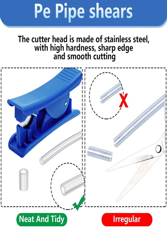 Rierdge 3 Pcs PTFE Tubing Cutter, RO Tubing Cutter Cut up to 3/8 Inch OD Tube Accurate Tubing Cutting Tool for Nylon Plastic PVC PU Plastic Hose Pipe Tube (Blue) - Image 3