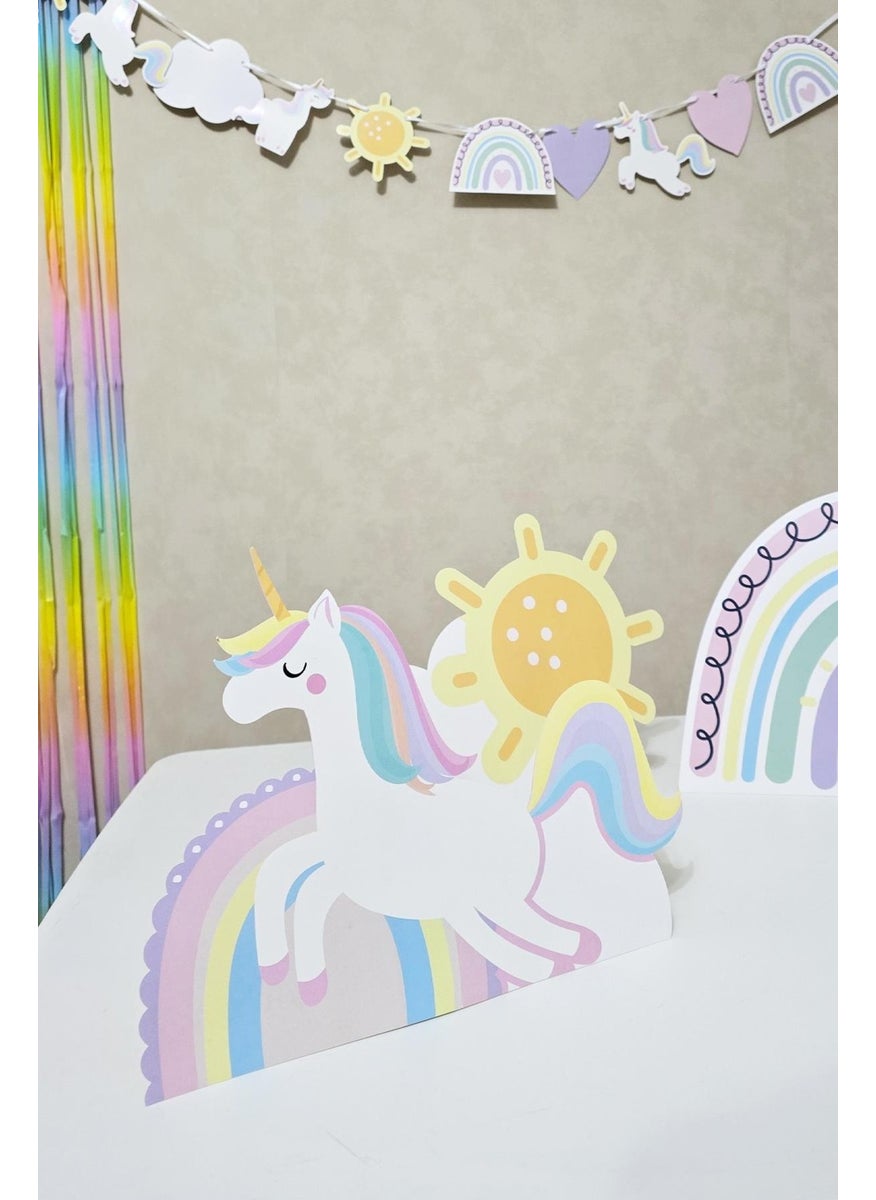 Rainbow Unicorn Theme Standing Board Set Rainbow Concept Birthday Table Top Boards - pzsku/ZFD29AF100FA29368A623Z/45/_/1730917274/261dd2ba-7776-4e71-9a0b-aaeaa6507121