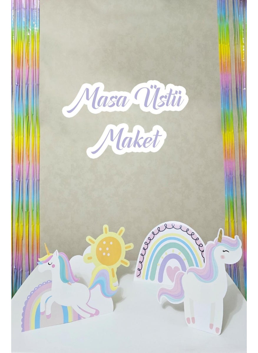 Rainbow Unicorn Theme Standing Board Set Rainbow Concept Birthday Table Top Boards - pzsku/ZFD29AF100FA29368A623Z/45/_/1730917282/6d013a4a-528e-4a3a-a640-de742bbb8be0