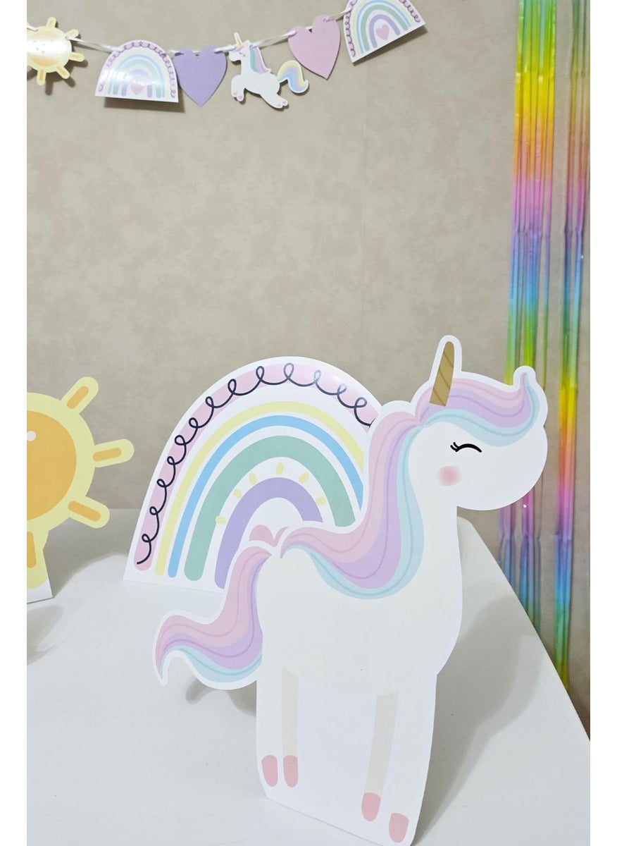 Rainbow Unicorn Theme Standing Board Set Rainbow Concept Birthday Table Top Boards - pzsku/ZFD29AF100FA29368A623Z/45/_/1730917289/695b4929-e3ff-4533-8830-d6889774003b