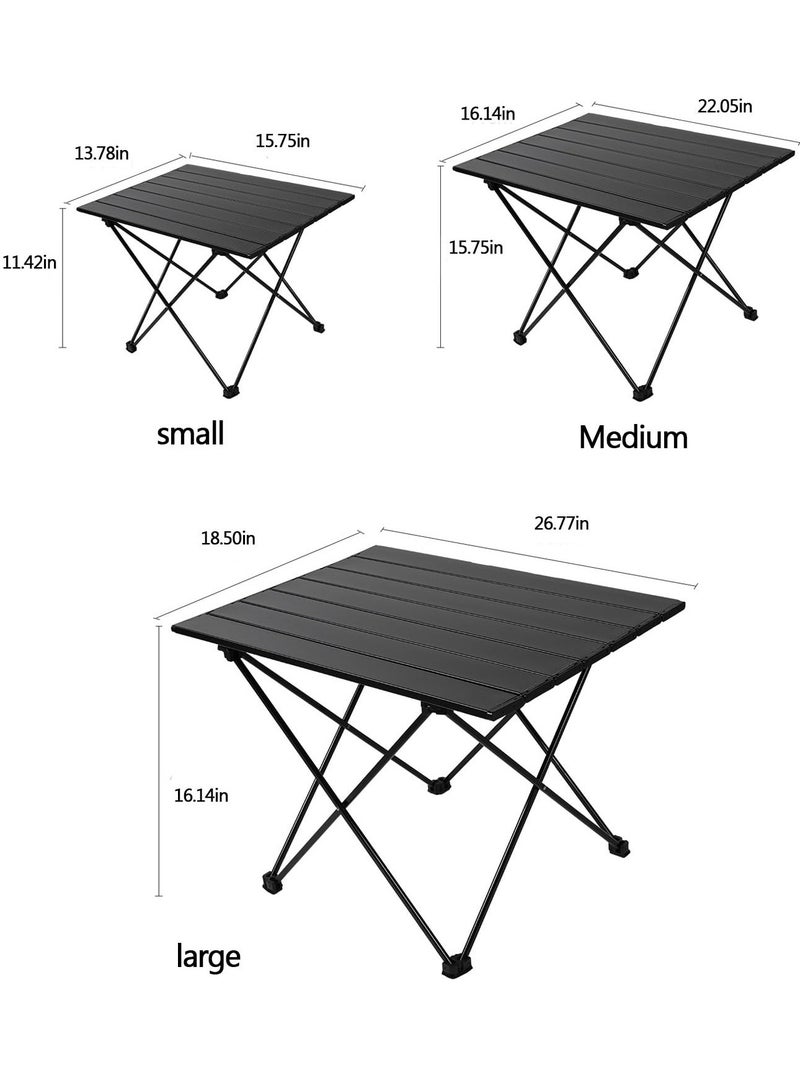 Bukela Outdoor Folding Table, Portable Camping Table with Compact Size (15.75×13.78×11.42in) - All-in-One Picnic Table for Beach, RV, Tailgating, Backyard - Easy Setup, Black - Image 3