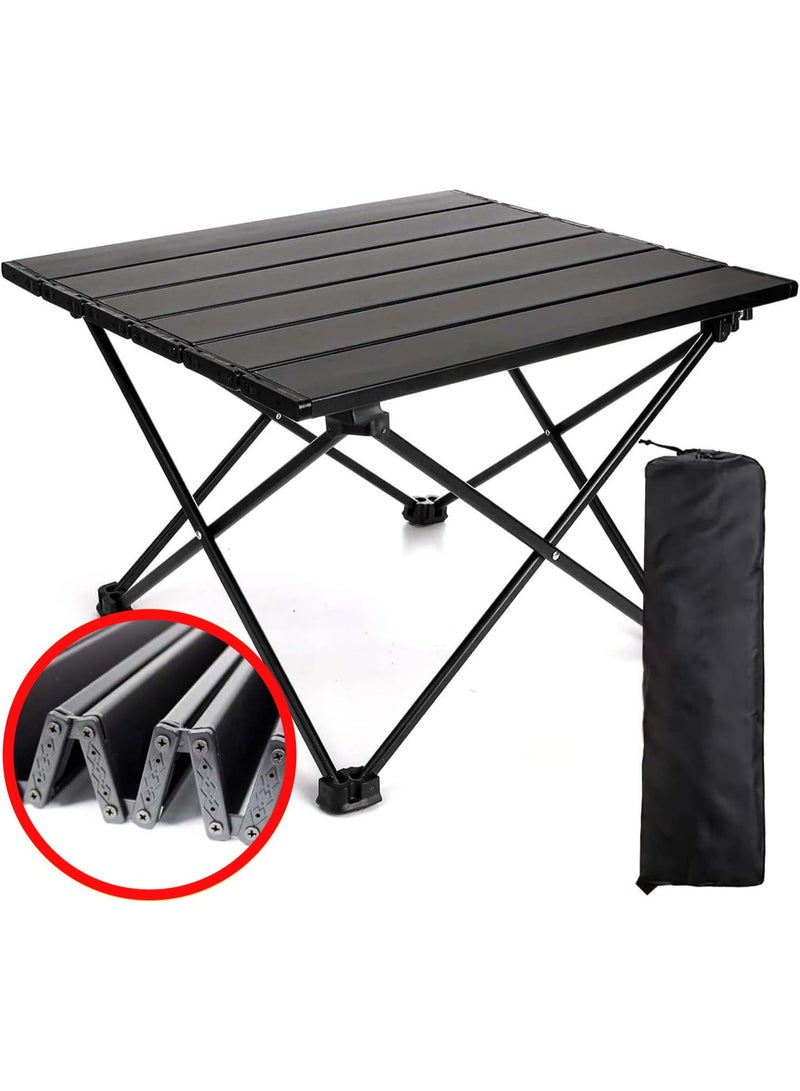 Bukela Outdoor Folding Table, Portable Camping Table with Compact Size (15.75×13.78×11.42in) - All-in-One Picnic Table for Beach, RV, Tailgating, Backyard - Easy Setup, Black - Image 1