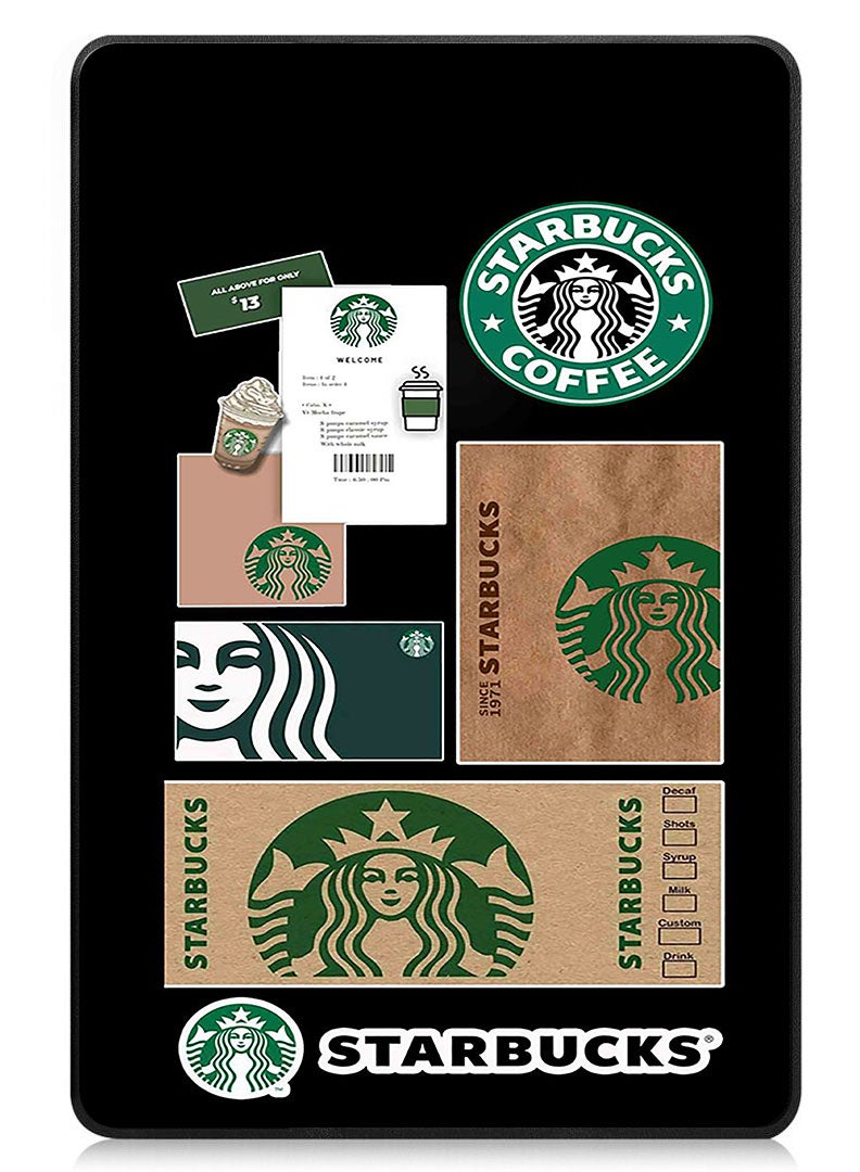 Theodor Protective Flip Case For Samsung Galaxy Tab S9 FE Plus With Trifold Stand Auto Wake Sleep Shockproof Cover StarBucks 5 - Image 1