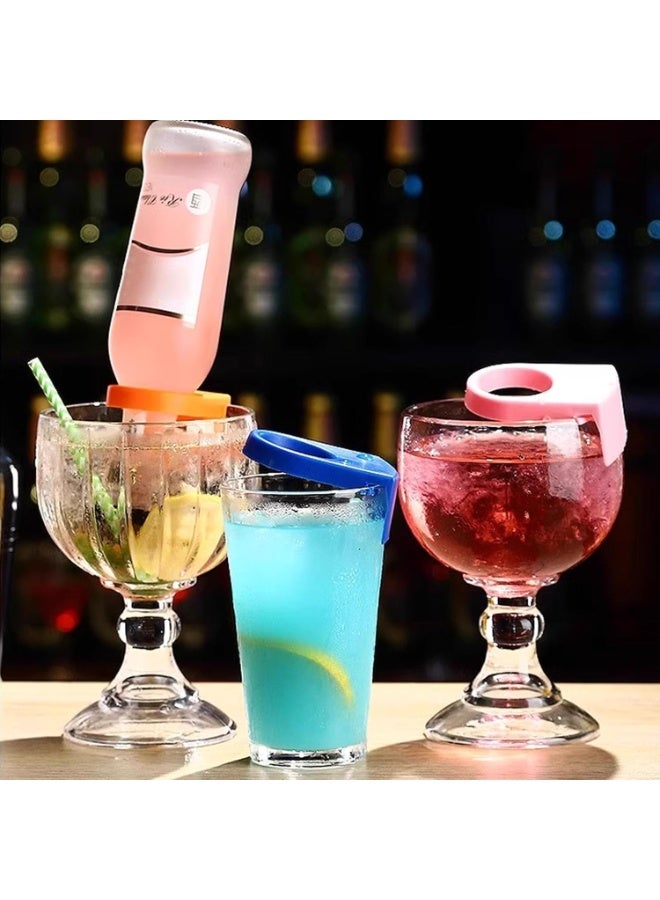 14 PCS Bottle Buckle Wine Glass Clip Holders, Colorful Beer Snap Cocktail Bottle Clips for Home Birthday Wedding Party, Wine Glass Bathroom (Colorful) - Image 3