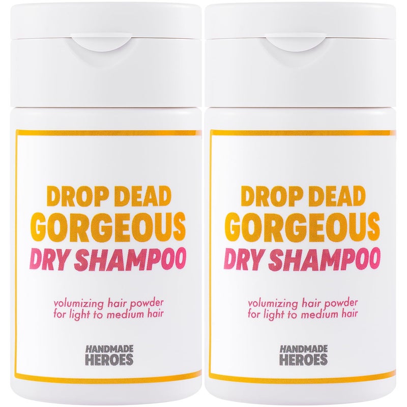 Handmade Heroes Non Aerosol Dry Shampoo Volume Powder 1.8oz, 100% Natural & Vegan For Light and Blonde Hair (2 pc set) - Image 1