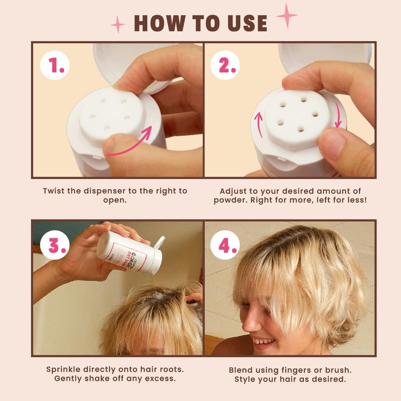 Handmade Heroes Non Aerosol Dry Shampoo Volume Powder 1.8oz, 100% Natural & Vegan For Light and Blonde Hair (2 pc set) - Image 5