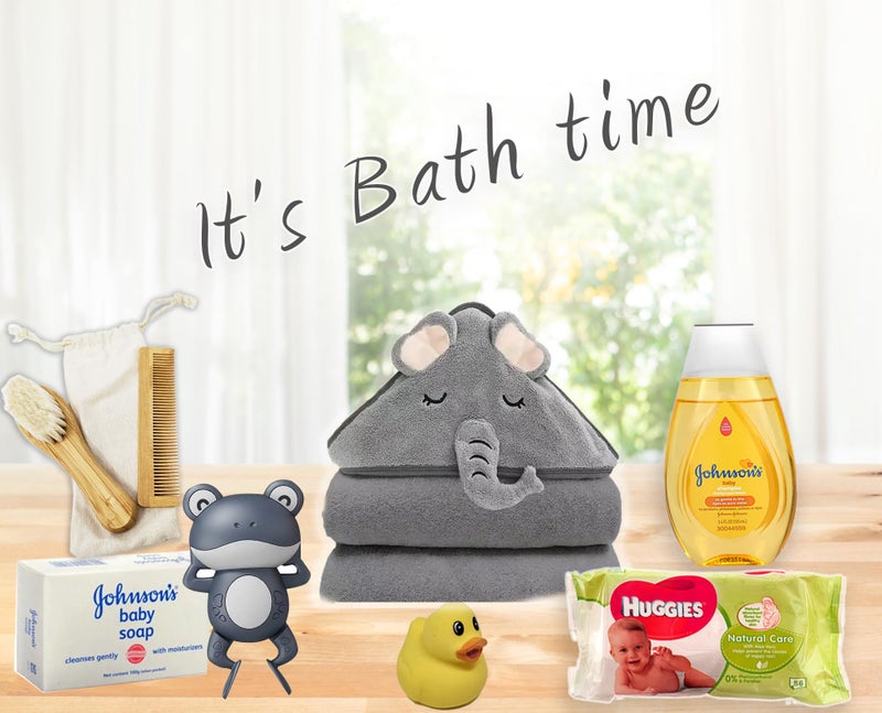 Beyond The Box New Baby Boy/Girl Gift Basket (20 Items) for a New mom Elephant Baby Gift Set. Welcome Baby Care Package All w/Newborn Essentials Bundle for Expecting Moms Baby Shower, After Labor Unisex - Image 5