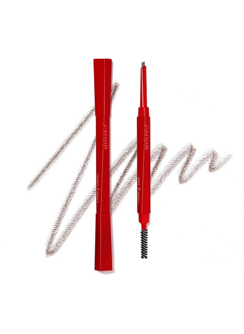 Espoir - Espoir The Brow Balance Pencil #3 Soft Brown | Eye Brow Pencil that's Natural and Easy to Draw without Clumping | A Detailed and Rich Eyebrow Texture | Korean Makeup - Image 1
