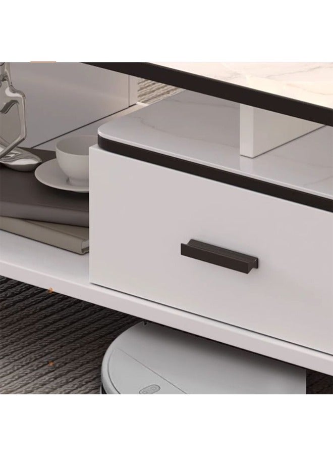 keke Multifunctional Modern Living Room Coffee Table With Drawer and 4mm thickened Glass Top - Image 3