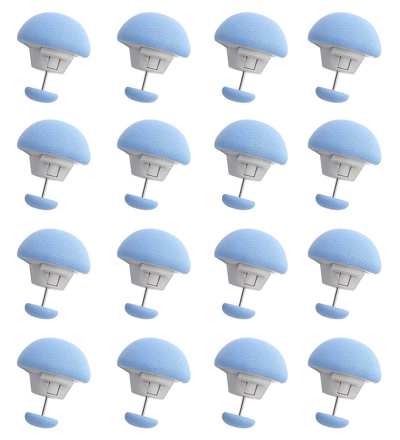 PRAYAS Duvet Clips Duvet Cover Clips Sheet Button Fasteners Mushroom Quilt Fixing Pin for Bedding Accessories BLUE PACK of 16 - Image 1