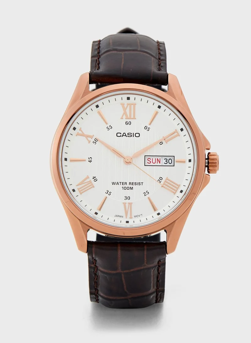 CASIO Classic Leather Strap Analog Watch