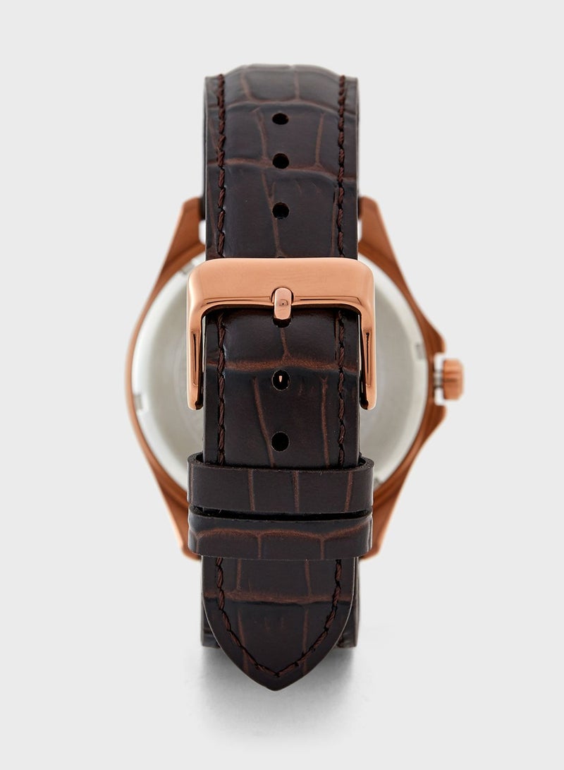 كاسيو ساعة انالوج جلد اصلي - Image 3