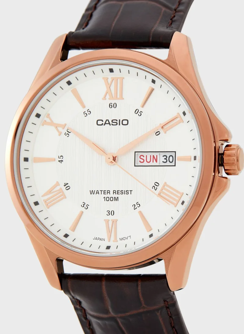 CASIO Classic Leather Strap Analog Watch