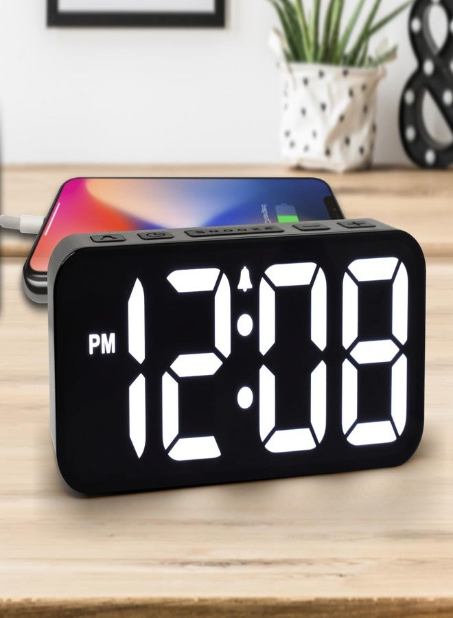 Westclox Digital Clock for Adults with 2" RGB Color Display, Alarm with Adjustable Volume, Large Snooze Button - Image 5