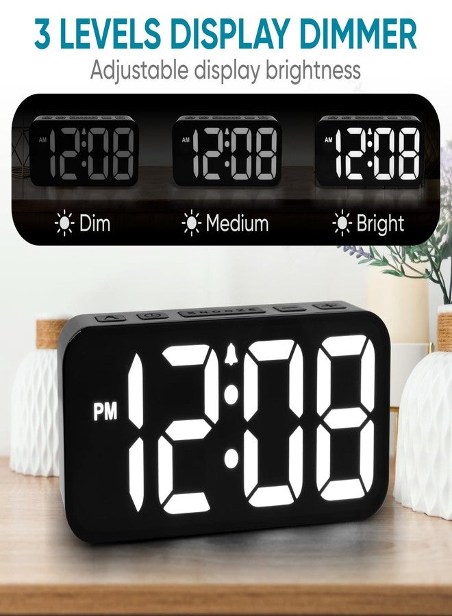 Westclox Digital Clock for Adults with 2" RGB Color Display, Alarm with Adjustable Volume, Large Snooze Button - Image 3