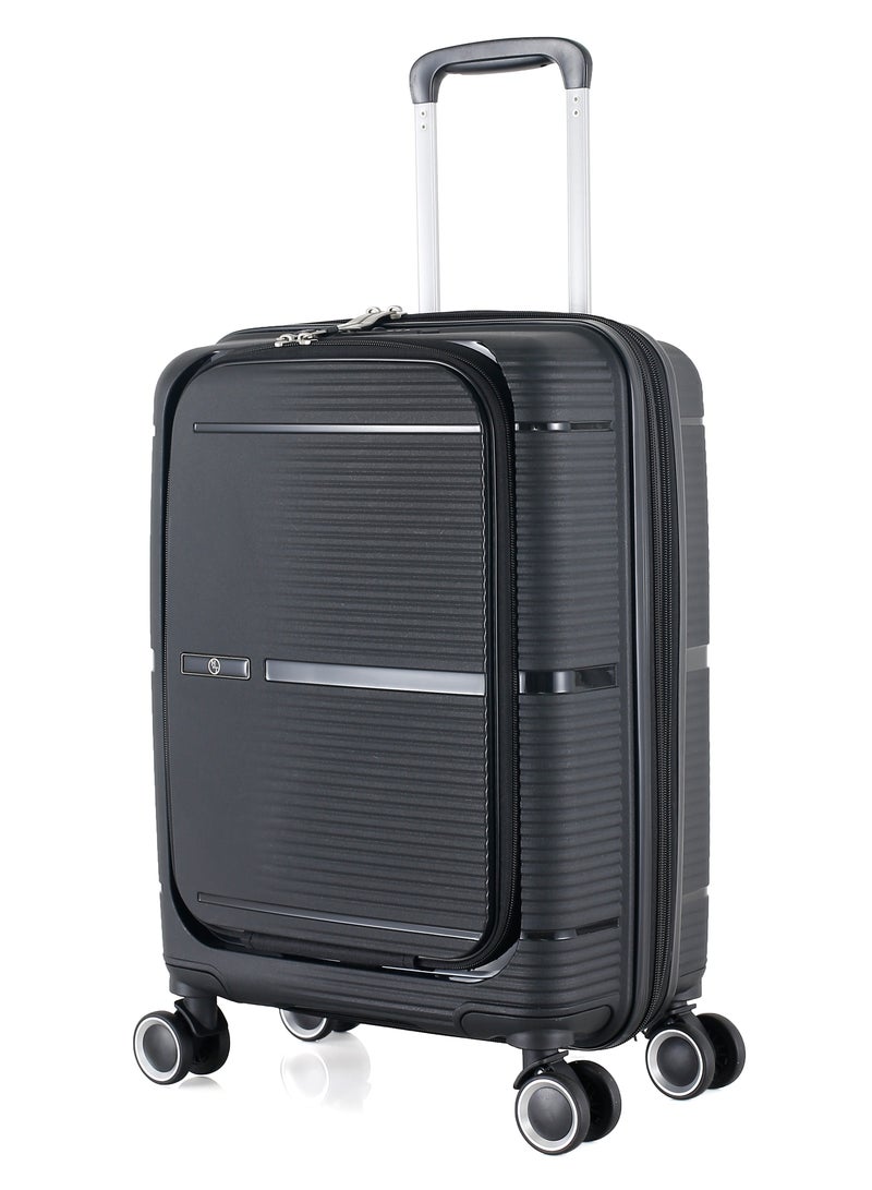 H.T Luggage Bag, Hard Case Polypropylene (PP) Material, 8x360 Degree Rotation Spinner Wheels, Matching Color Suitcases, Expandable Trolley Bag, Telescopic Handle, TSA Lock, SKU 13627 - Image 1