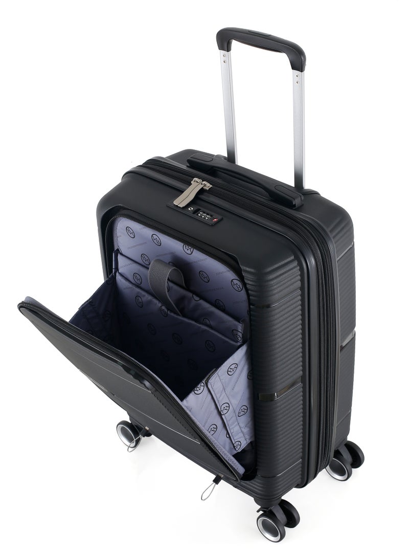 H.T Luggage Bag, Hard Case Polypropylene (PP) Material, 8x360 Degree Rotation Spinner Wheels, Matching Color Suitcases, Expandable Trolley Bag, Telescopic Handle, TSA Lock, SKU 13627 - Image 2