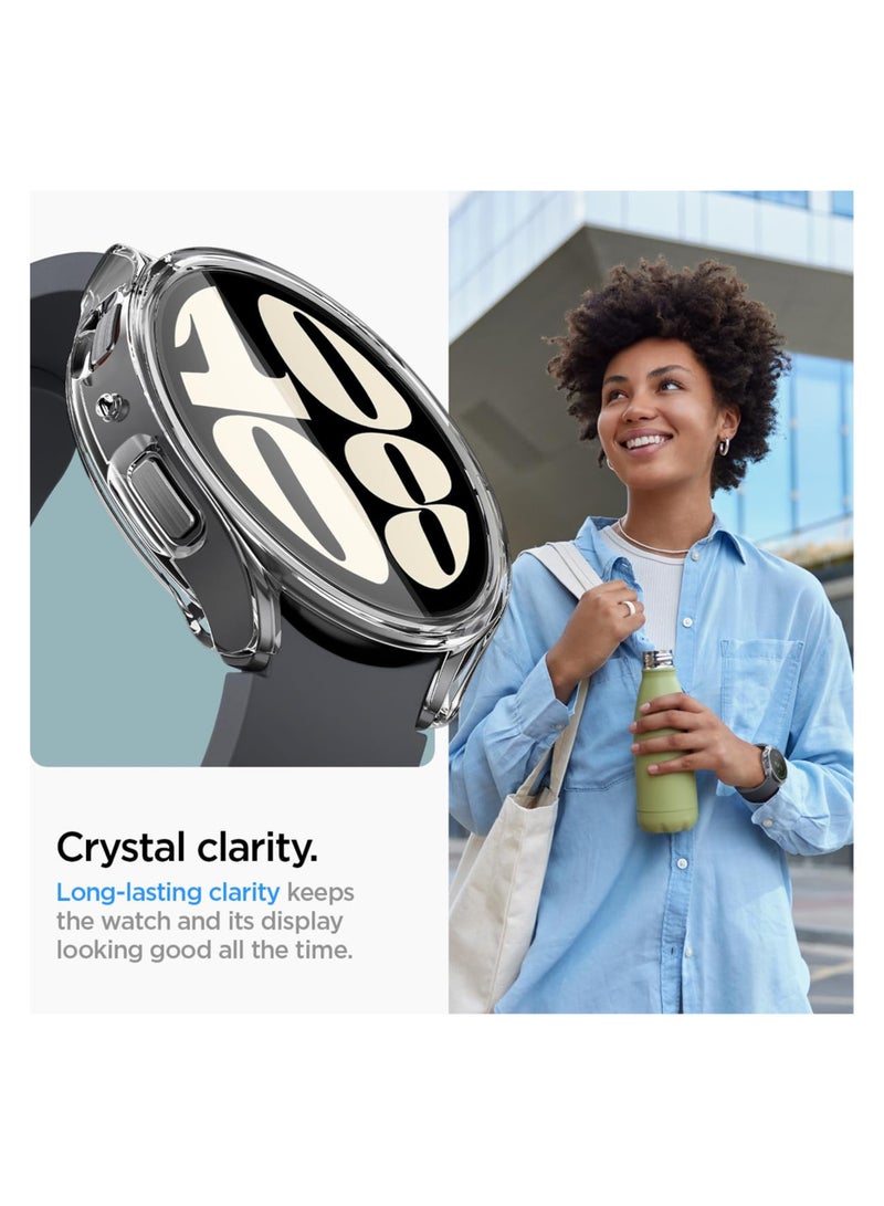 غطاء حماية للشاشة فائق الهجين مصمم لساعة سامسونج جالاكسي 6 (40 ملم) - شفاف كريستالي - Image 4