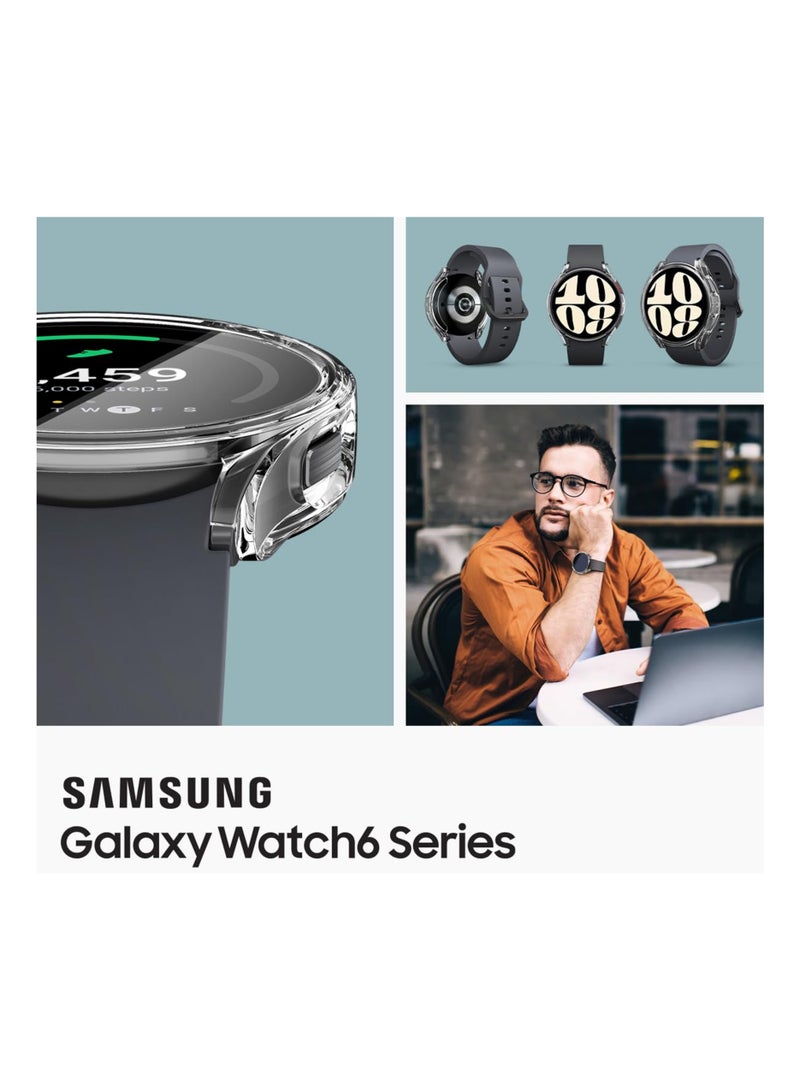 غطاء حماية للشاشة فائق الهجين مصمم لساعة سامسونج جالاكسي 6 (40 ملم) - شفاف كريستالي - Image 2