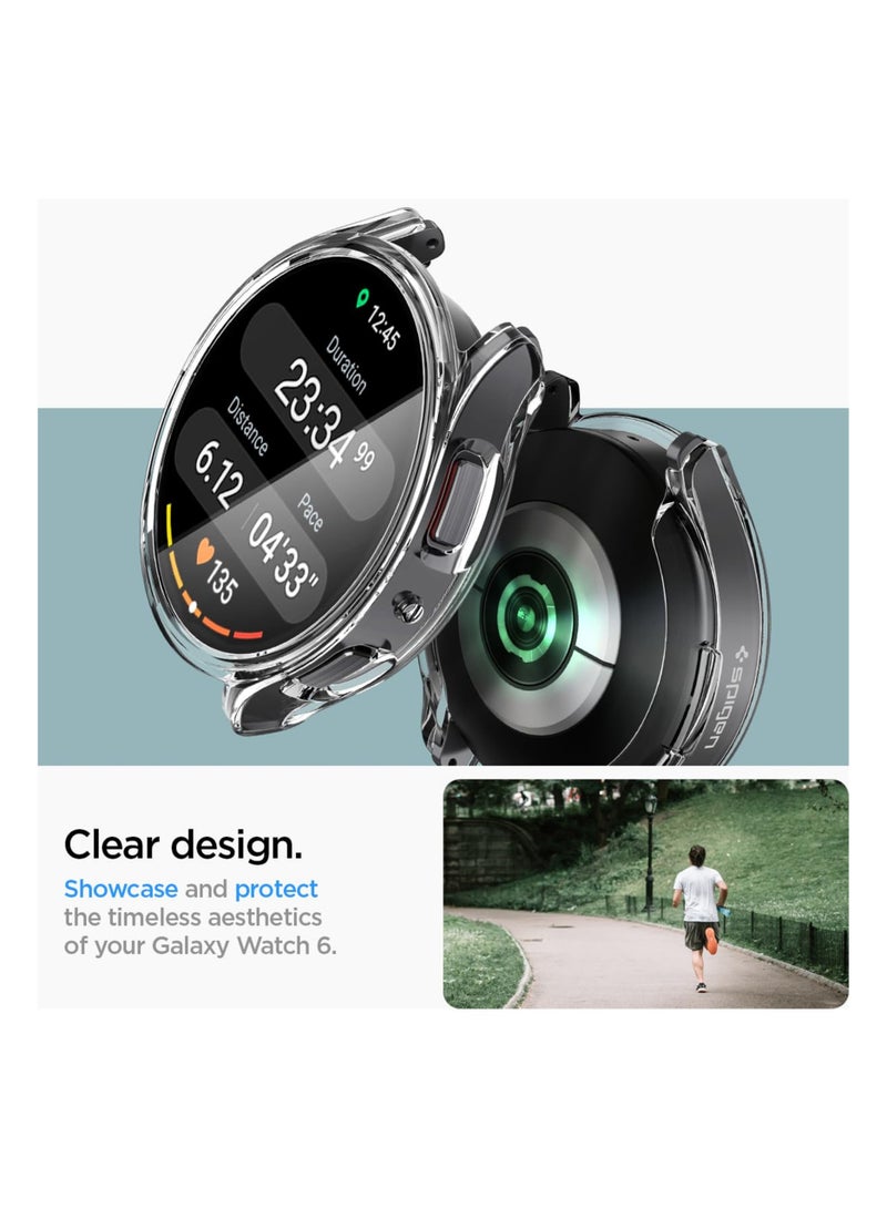 غطاء حماية للشاشة فائق الهجين مصمم لساعة سامسونج جالاكسي 6 (40 ملم) - شفاف كريستالي - Image 3