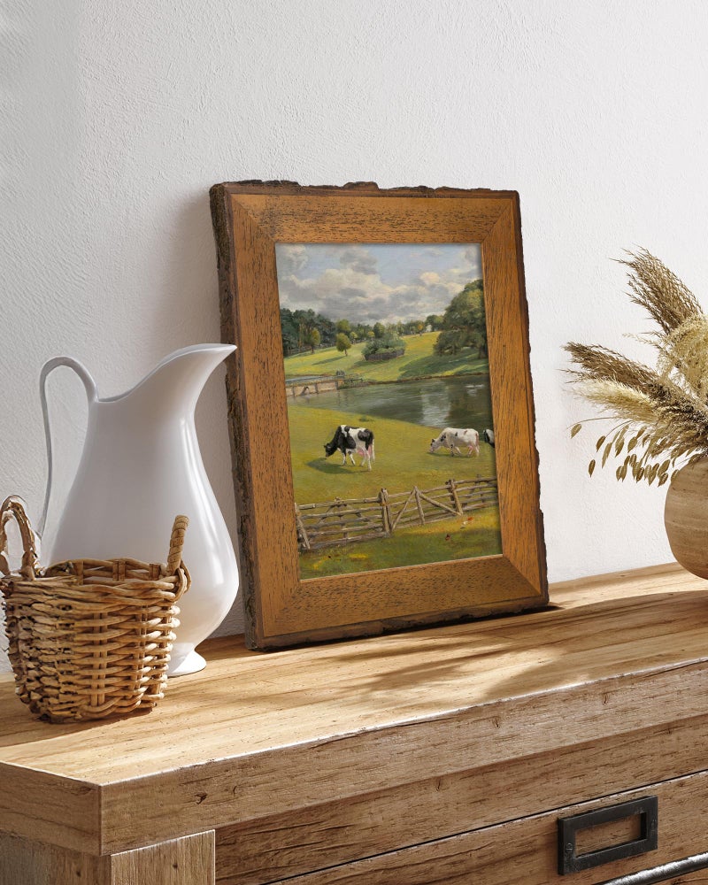 Axeman Rustic 8x10 Picture Frame|Natural Solid Wood 8 X 10 Photo Frame with Live Bark Edges|Tempered Glass|8 by 10 Vintage Frame for Tabletop or Wall Display|Farmhouse Countryside Decor - Image 2