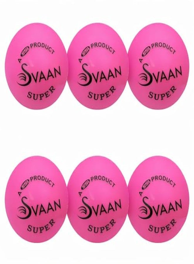 كرة سفان الهوائية | كرة كريكيت | كرة هوائية من مادة PVC | كرة تدريب بلاستيكية متينة فائقة القوة 105 جرام لجميع الفئات العمرية للتدريب والمباريات الداخلية والخارجية للكريكيت | مقاومة للماء تدوم طويلاً | عبوة من 6 كرات | - Image 1