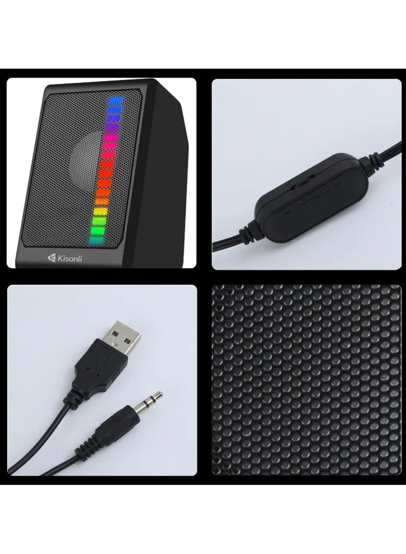 Kisonli light speaker usb creative mini speaker for tablet pc X13 - Image 3