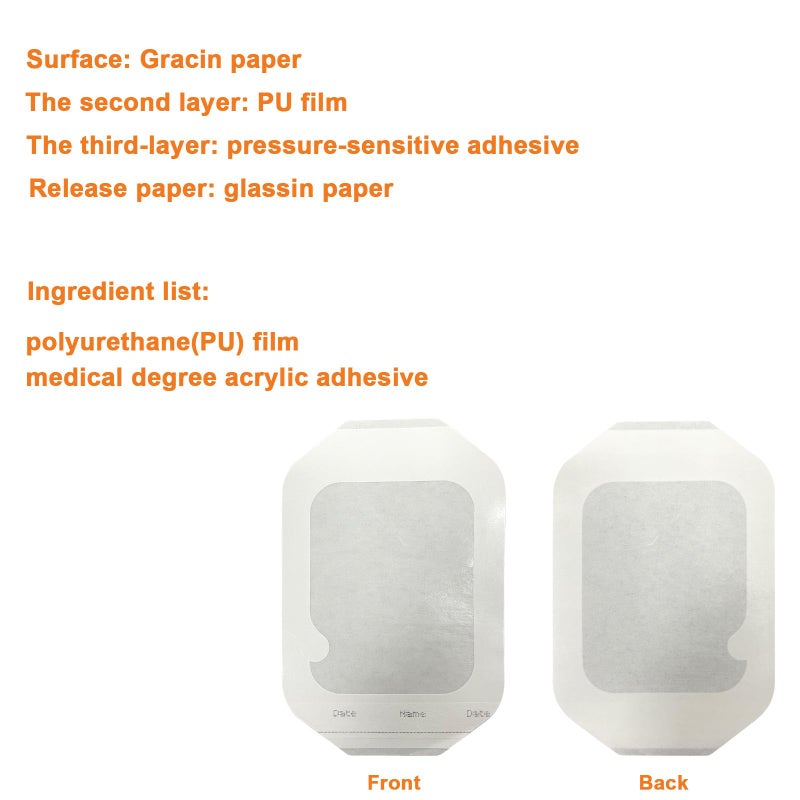 Greetmed Transparent Film Dressing 4'' x 4.75'', 25 Packs Clear Waterproof Bandages for Wounds, Large Adhesive Patches Breathable Wound Cover for Post Surgical, Shower, Swimming, Tattoo Aftercare, IV Shield - Image 5