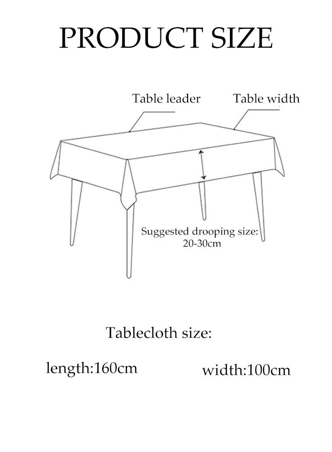 DUNISO Rectangular tablecloth, all cotton tablecloth with tassels, dust-proof coffee table cover cloth, heat-resistant and wear-resistant, suitable for dining tables, desks, dressing tables, counters, coffee tables, 100 * 160cm - Image 2