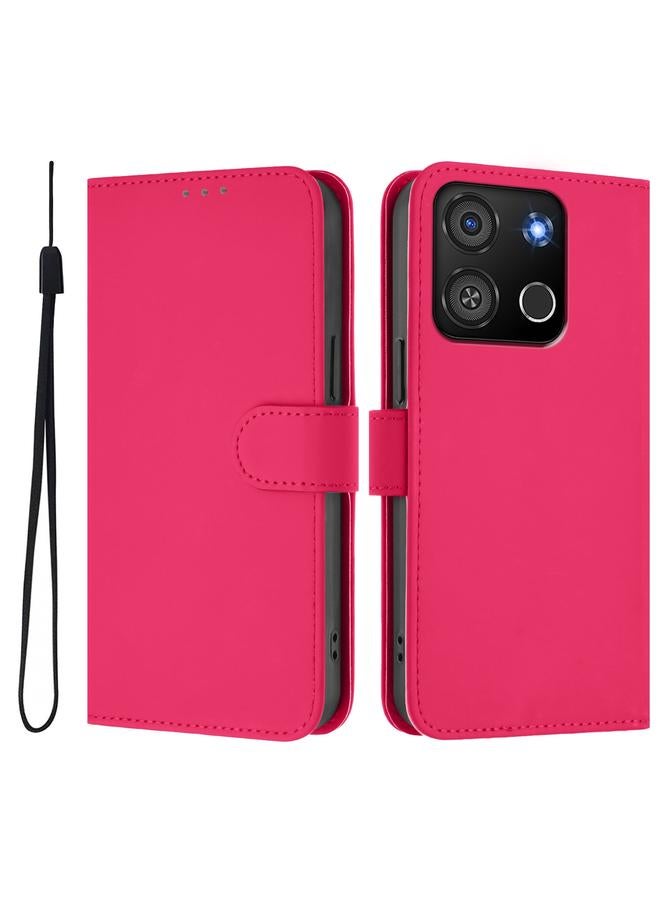 اس-توب جراب لهاتف itel A05s مصنوع من الجلد بلون سادة مع حبل تعليق - Image 2